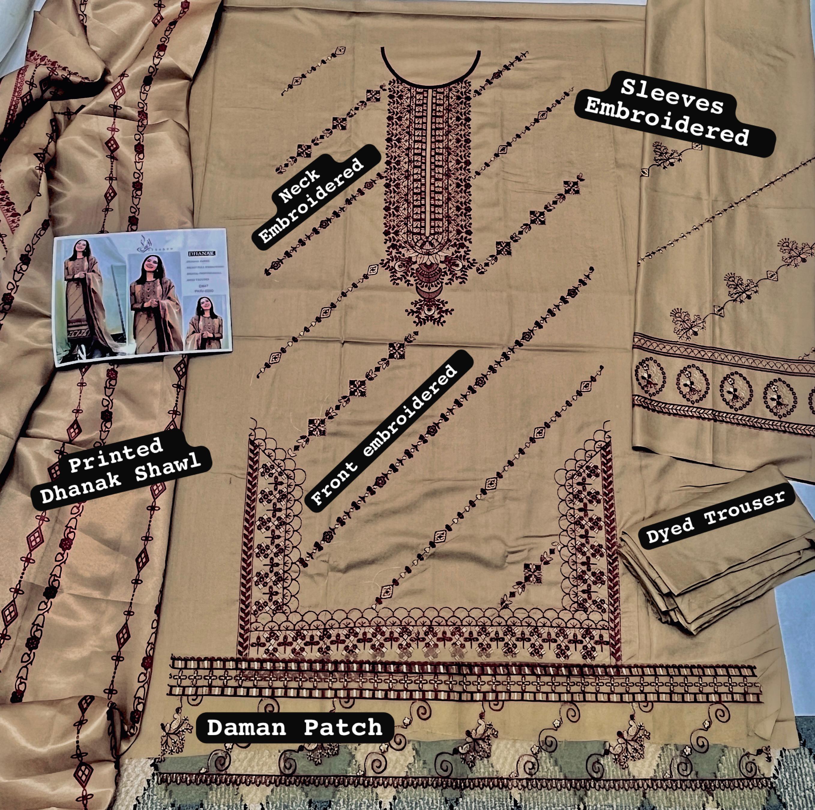 3PC IN DHANAK FABRIC